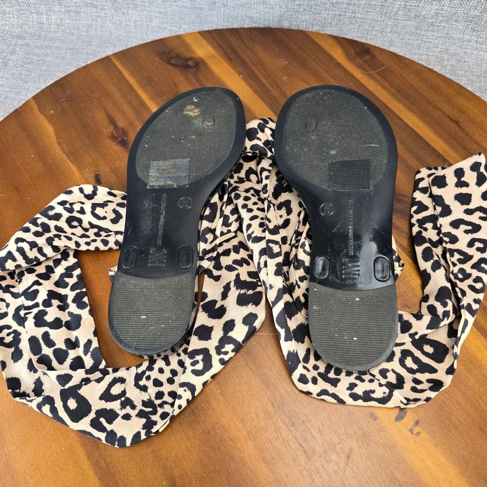 INC International Concepts Malana Leopard‎ Print Ankle Wrap Thong Sandals Size 5 - Picture 6 of 8